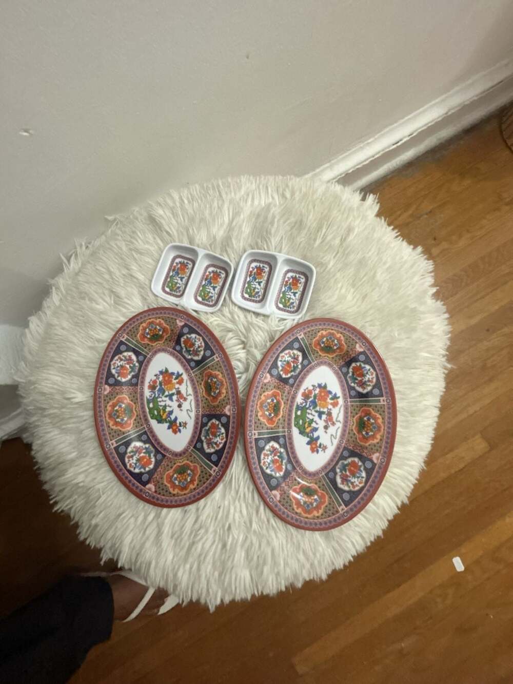 Tai-Hong Melamine Ware Imari Floral Oval Serving Platter Set